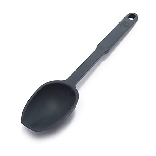 GreenLife Cooking Tools and Utensils, Silicone Spoon for Scooping Scraping and Mixing, Heat and Stain Resistant, Dishwasher Safe, Grey - Image 5