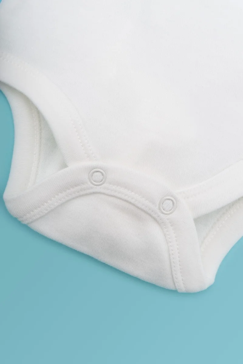 نوفيبيبي Baby Athlete Bodysuit with Snap Fasteners Ecru 100% Cotton 3-6 Months
