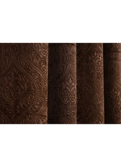 Homefab India Homefab India 2 Piece Velvet Door Curtains - 7 feet, Brown  - Image 5