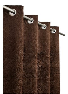 Homefab India Homefab India 2 Piece Velvet Door Curtains - 7 feet, Brown  - Image 1