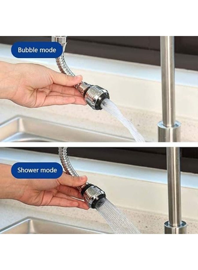 ENTERPRISE Turbo Flex 360 Degree Flexible Sprayer Extension Jet Stream/Water Saving Faucet, 6 Inch, Silver - Image 5