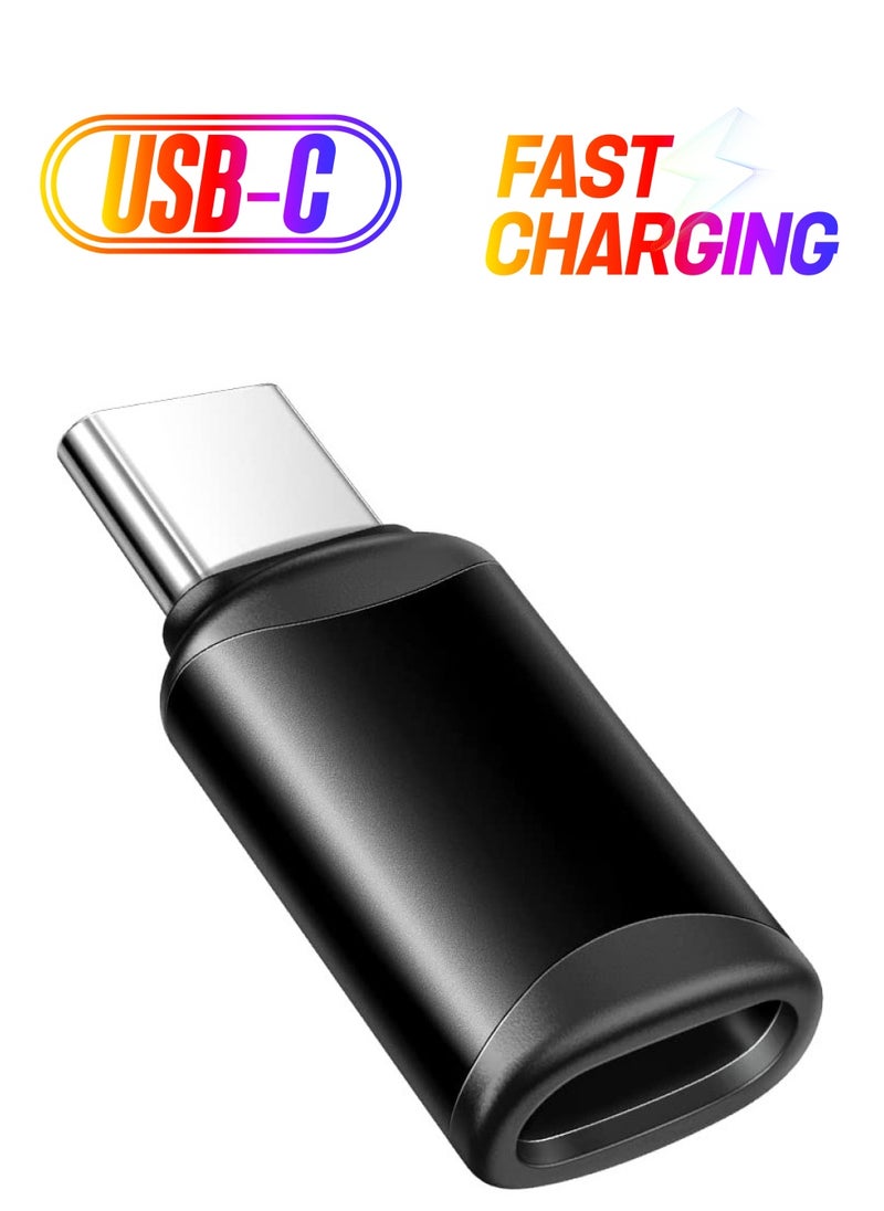 Excefore - For Lightning Female to USB C Male Adapter for iPhone 15/15 Pro/15 Pro Max/15 Plus, for iPad Air, Samsung, Support Charging & Data Transfer, Type C Charger Connector Cable - Image 1