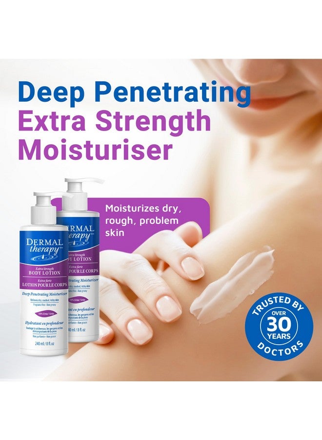 Dermal Therapy Extra Strength Body Lotion - Hydrating Treatment Restores Moisture to Heal Dry, Cracked, Itchy Skin | 5% Alpha Hydroxy Acids and 10% Urea | 8 fl. oz (TwoPack) - Image 2
