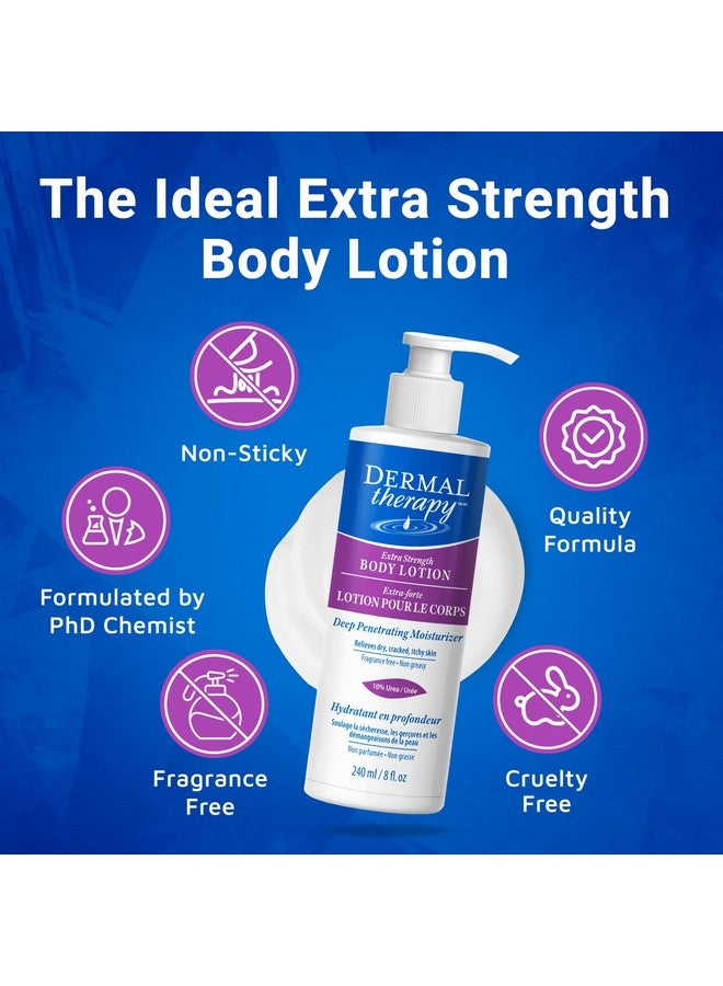 Dermal Therapy Extra Strength Body Lotion - Hydrating Treatment Restores Moisture to Heal Dry, Cracked, Itchy Skin | 5% Alpha Hydroxy Acids and 10% Urea | 8 fl. oz (TwoPack) - Image 5