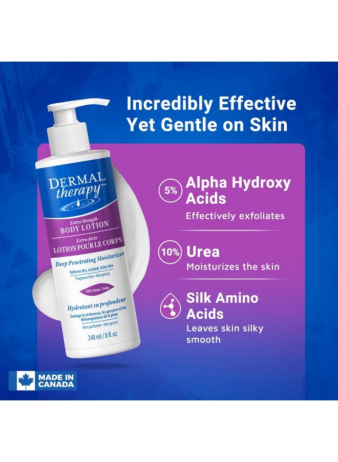 Dermal Therapy Extra Strength Body Lotion - Hydrating Treatment Restores Moisture to Heal Dry, Cracked, Itchy Skin | 5% Alpha Hydroxy Acids and 10% Urea | 8 fl. oz (TwoPack) - Image 3