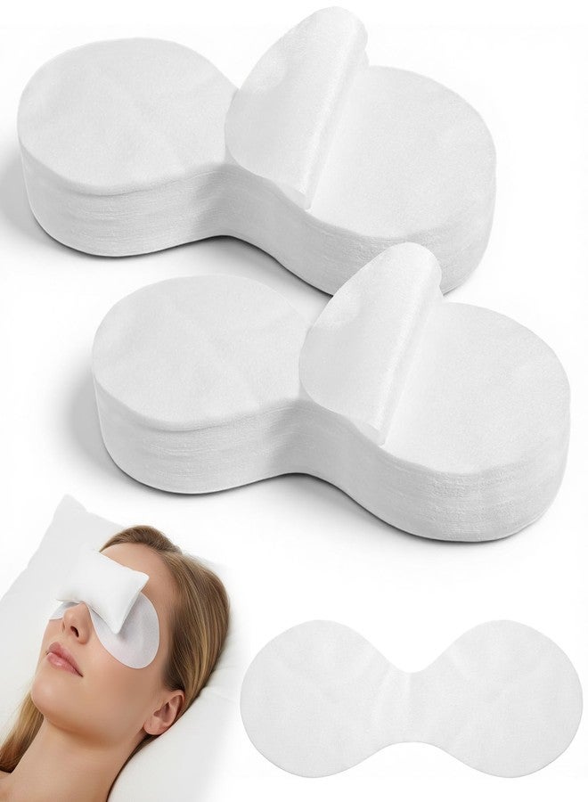 ValueBargain 100 Sheets Eye Covers for Facials, Non Woven Disposable Eye Mask Cotton, DIY Eye Mask Sheets for Skincare Wrap Moisture Retention - Image 1