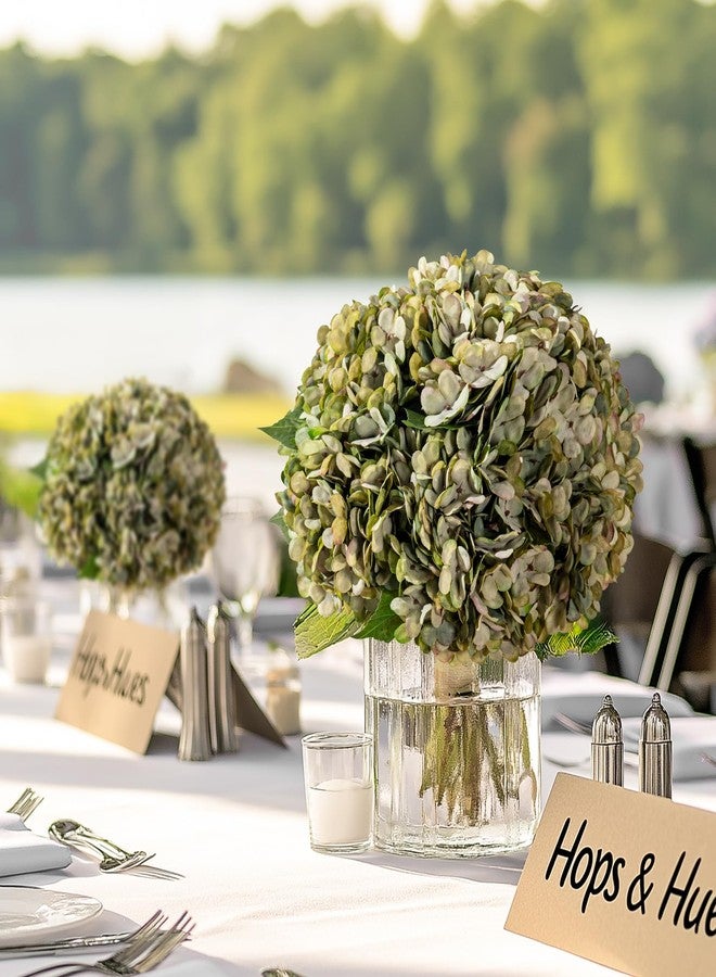 Bailikang 10PCS Fake Hydrangea Artificial Flowers Hydrangea Bouquet for Home Wedding Bridal Bouquet Office Party Table Centerpiece DIY Floral Decor (Autumn Green) - Image 2