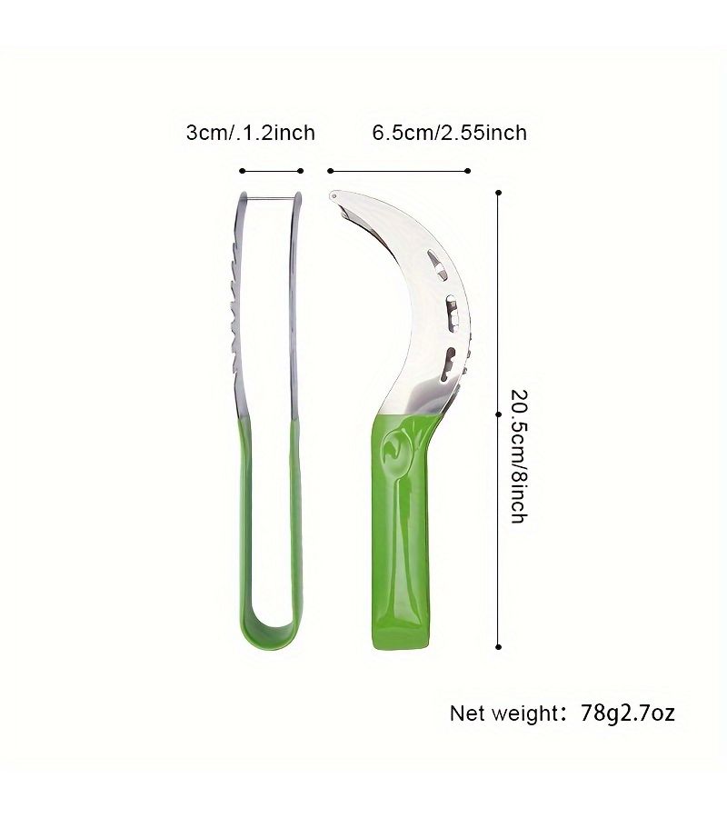 Red Stainless Steel Watermelon Slicer For Large Fruits And Vegetables - Image 3