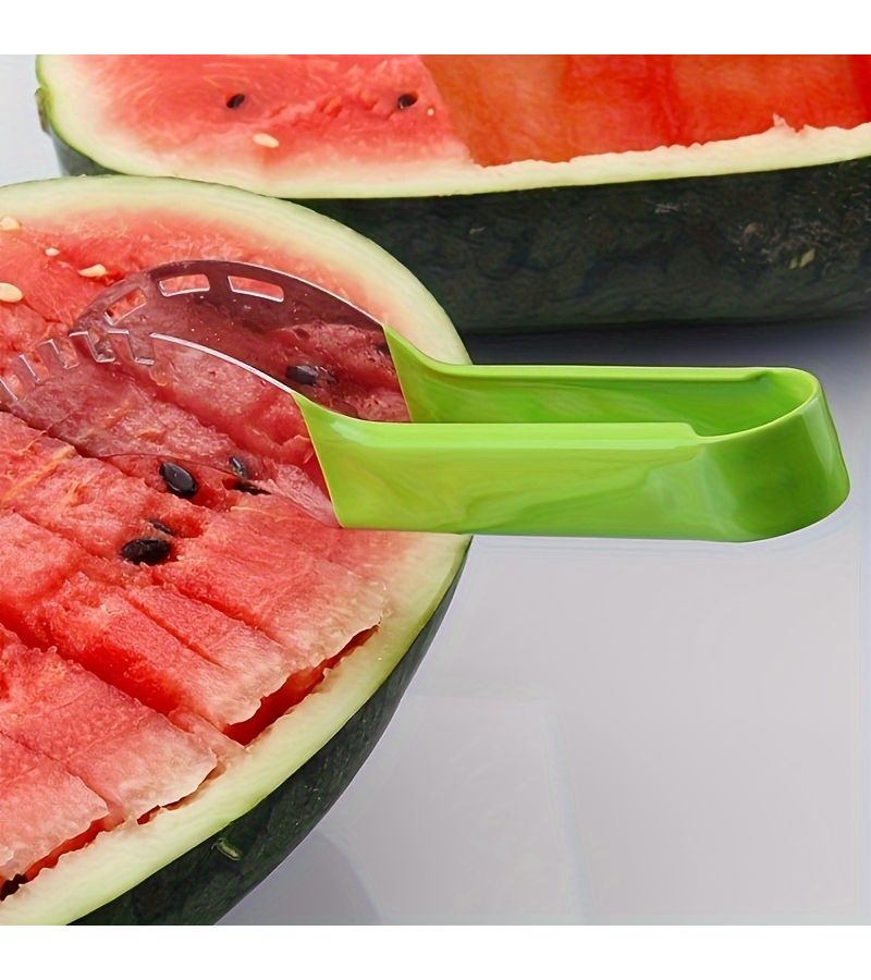 Red Stainless Steel Watermelon Slicer For Large Fruits And Vegetables - Image 4