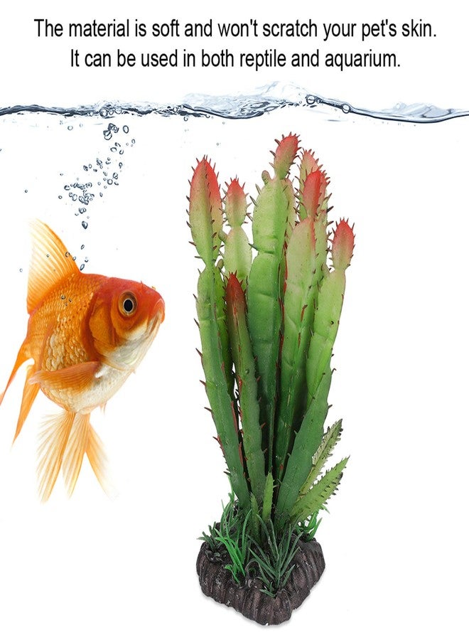 Zerodis Artificial Plant, Simulation Plastic Aquatic Plants Terrarium Reptiles Habitats Decoration Home Decor for Fish Aquarium Landscape - Image 4