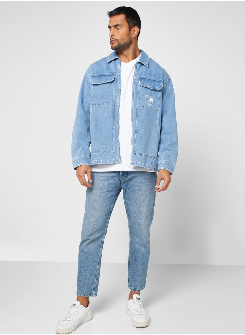 TOMMY JEANS - Denim Zip Shacket Regular Fit Overshirt - Image 1