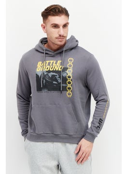 Men Sportswear Fit Long Sleeves Running Sweatshirt, Grey