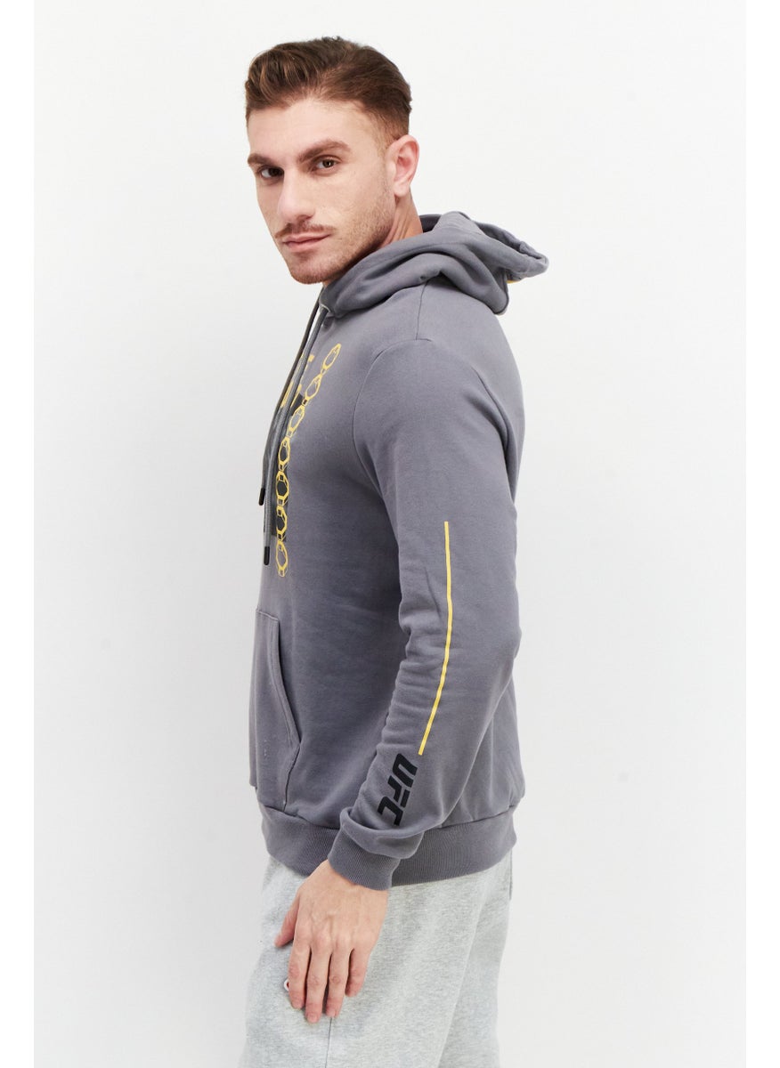 Ufc - Men Sportswear Fit Long Sleeves Running Sweatshirt, Grey - Image 1