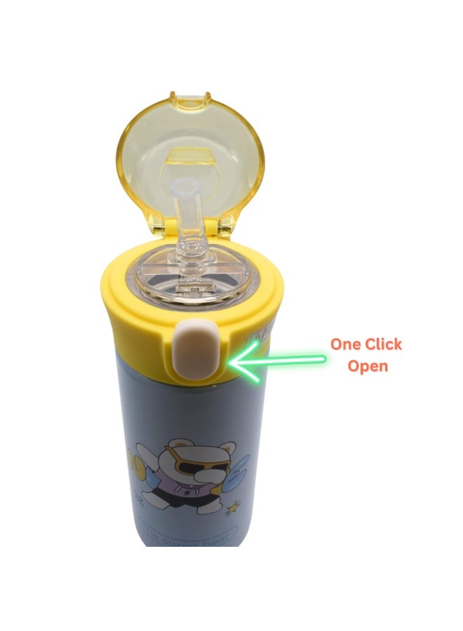 Twisoo Leakproof Double‑Wall Vacuum Sippy Cup Stainless Steel Insulated Travel Water Bottle for Kids, Hot or Cold, Durable Portable Spill‑Proof Bottle for School & Outdoors 330 ml - Image 3