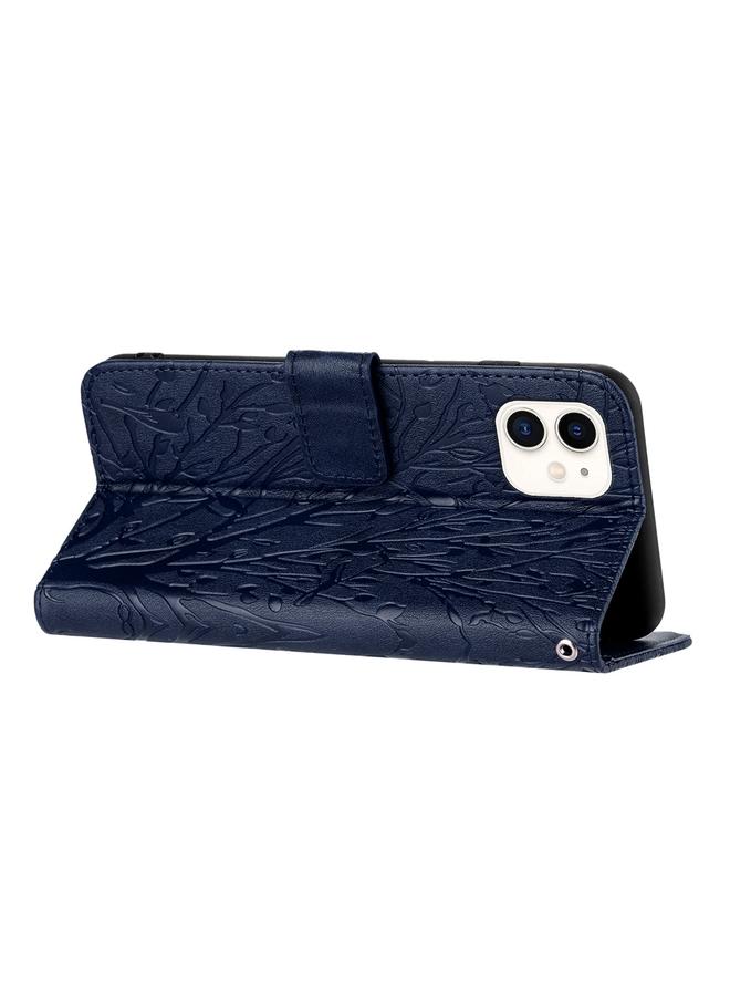Zaboon Case For iPhone 11 Tree Birds Embossed Pattern Leather Phone Case - Image 4