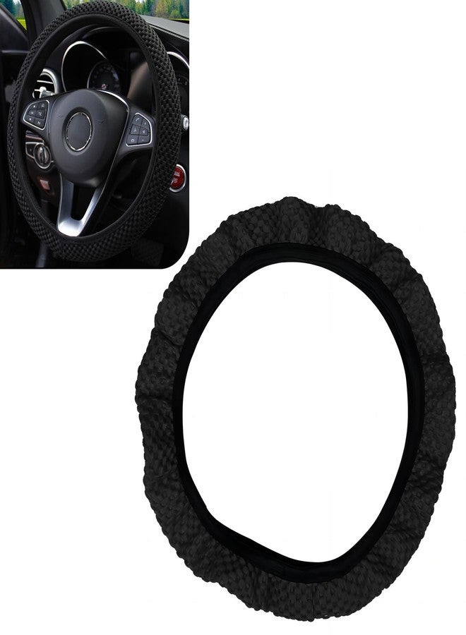 Tesnaao Pack-1 Car Steering Wheel Cover, Ice Silk 3D Massage Mesh Breathable Without Inner Ring Steering Wheel Cover, Elastic Easy Grip Anti-Slip Protector for 14.5"-15", Universal for Cars (Black) - Image 1