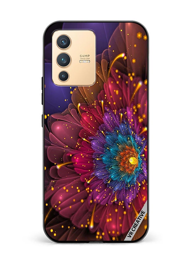 VR CREATIVE Protective Case Cover For Vivo V23 5G Flower Design Multicolour - Image 1