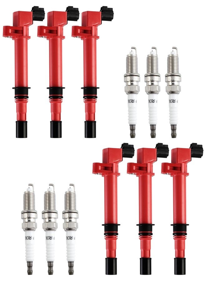 Nextirrer Ignition Coil& Iridium Spark Plug Pack of 6 Compatible With Dodge Ram Nitro 1500 Jeep Liberty Grand Cherokee Commander Raider 3.7L V6 UF270 7100 - Image 1