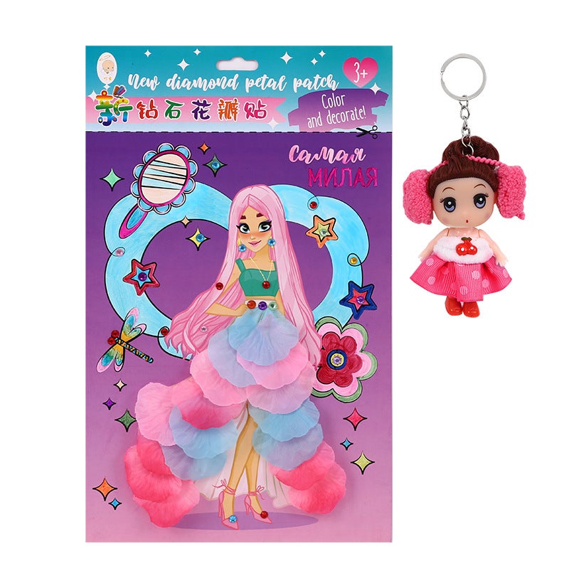 Diy Petal Stickers Handmade Combination Stickers Kindergarten Handmade Children'S Jigsaw Puzzle, - Image 1