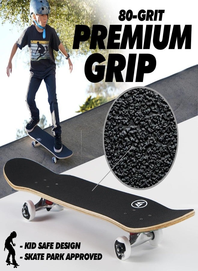 Magneto Complete Skateboard | Maple Wood | ABEC 5 Bearings | Double Kick Concave Deck | Kids Skateboard Cruiser Skateboard | Skateboards for Beginners, Teens & Adults (Free Stickers Included) - Image 5
