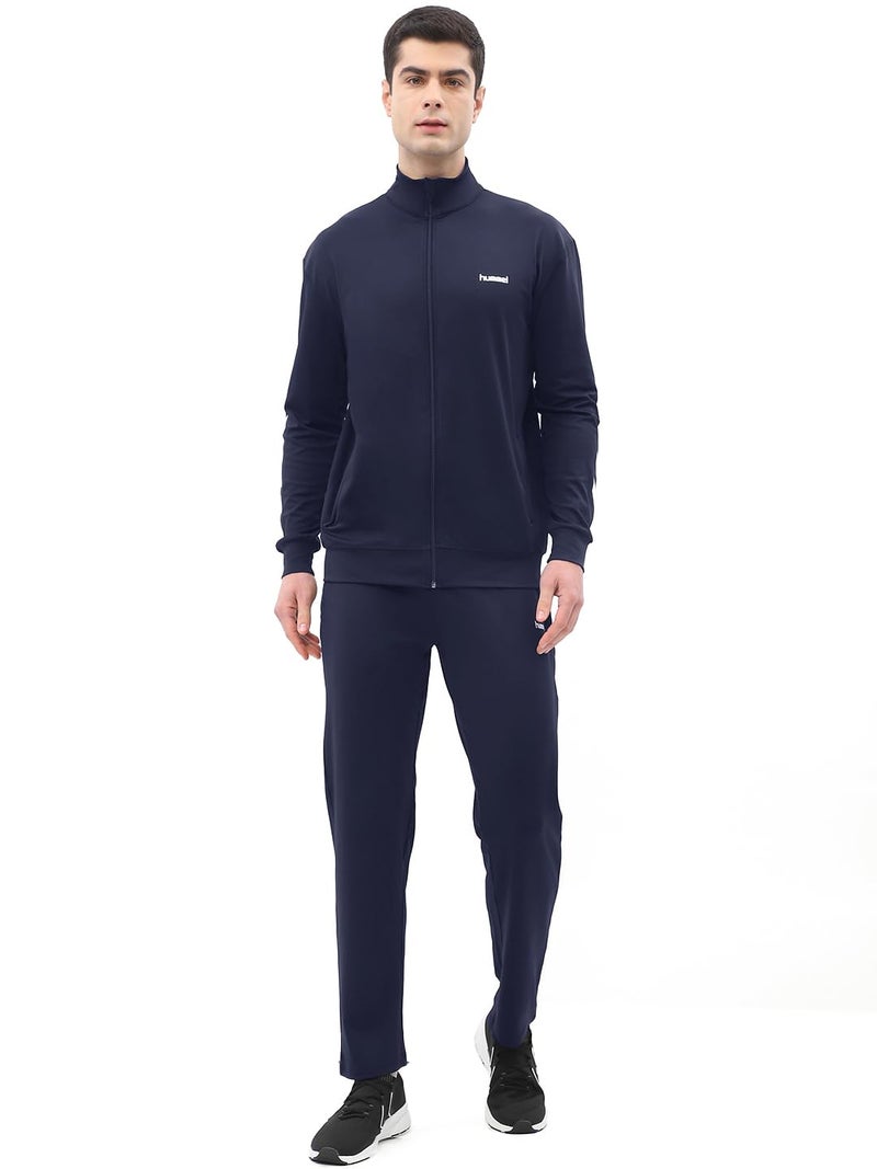 hummel Promo Men's All weather Regular Fit Track Suit with Zipper and Pockets Comfortable Breathable Stretchable Soft Fabric For Everyday Use Ideal for Gym Training or Running Loungwear - Image 1