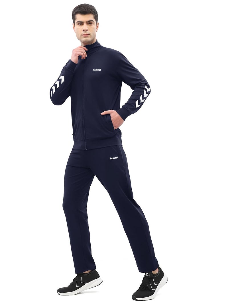 hummel Promo Men's All weather Regular Fit Track Suit with Zipper and Pockets Comfortable Breathable Stretchable Soft Fabric For Everyday Use Ideal for Gym Training or Running Loungwear - Image 2