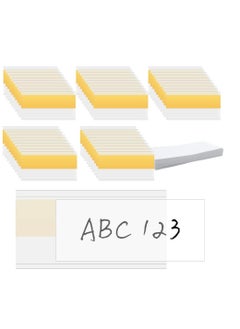 SYOSI Self-Adhesive Ticket Holder,50 pcs 4x8 cm Price Tag Holders,Clear Self-Adhesive Label Holders,for Shop Office Home(with White Card Inserts)  - Image 1