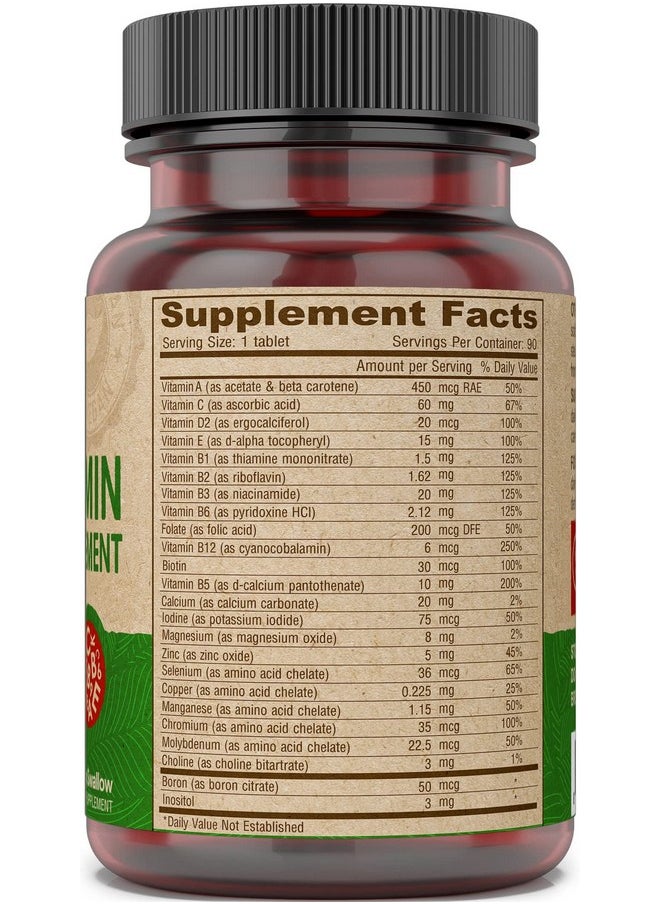 Deva Nutrition - Vegan Multivitamin Mineral Supplement Tiny Tablets Iron Free (Pack Of 2) - Image 1