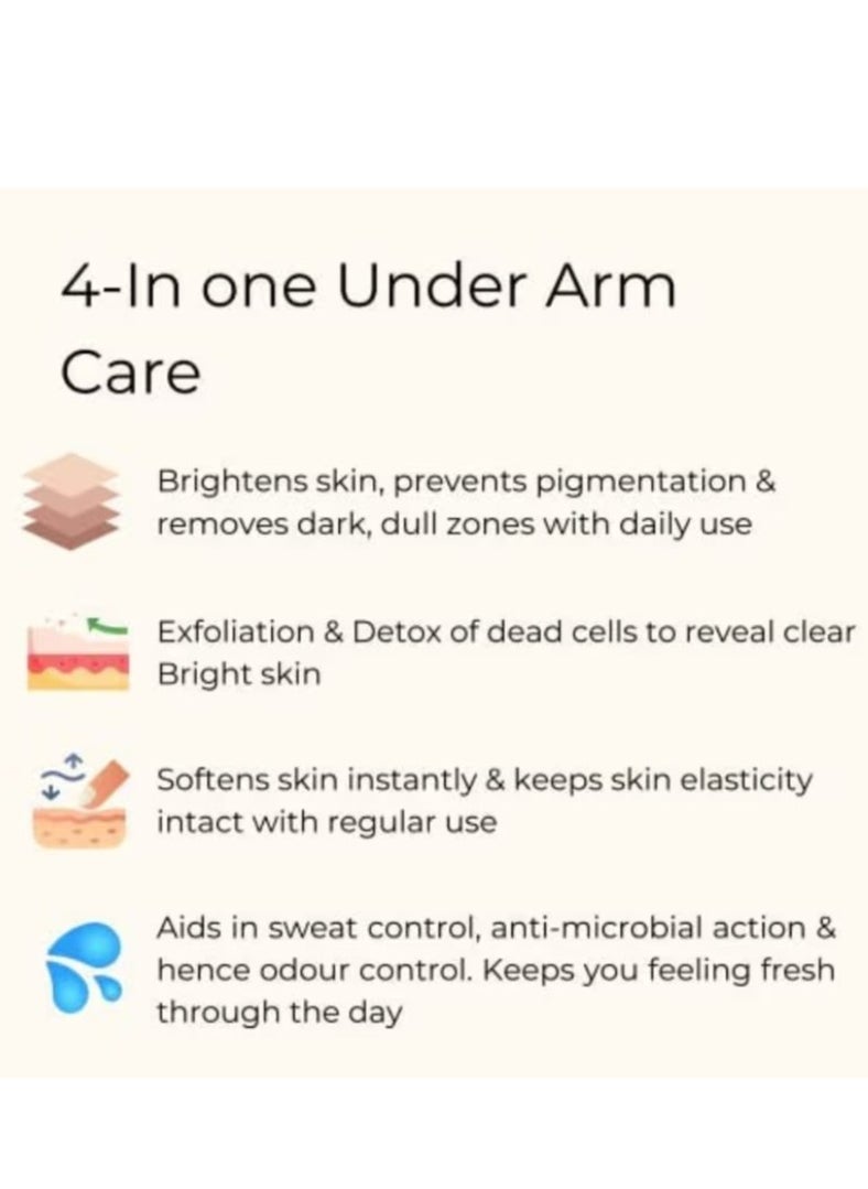 GHAR SOAPS Underarm Whitening Cream for Sensitive Parts 100 gm | Gently Brightens and Lightens Dark Pigmented Areas - Underarms, Knees, Elbows, and More for an Even Skin Tone