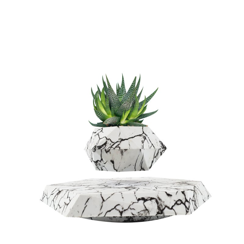 HCNT PZ1 Marble (No Plant) Magnetic Levitation Plant Pot - Creative Decorative Item, Free Shipping - Image 1