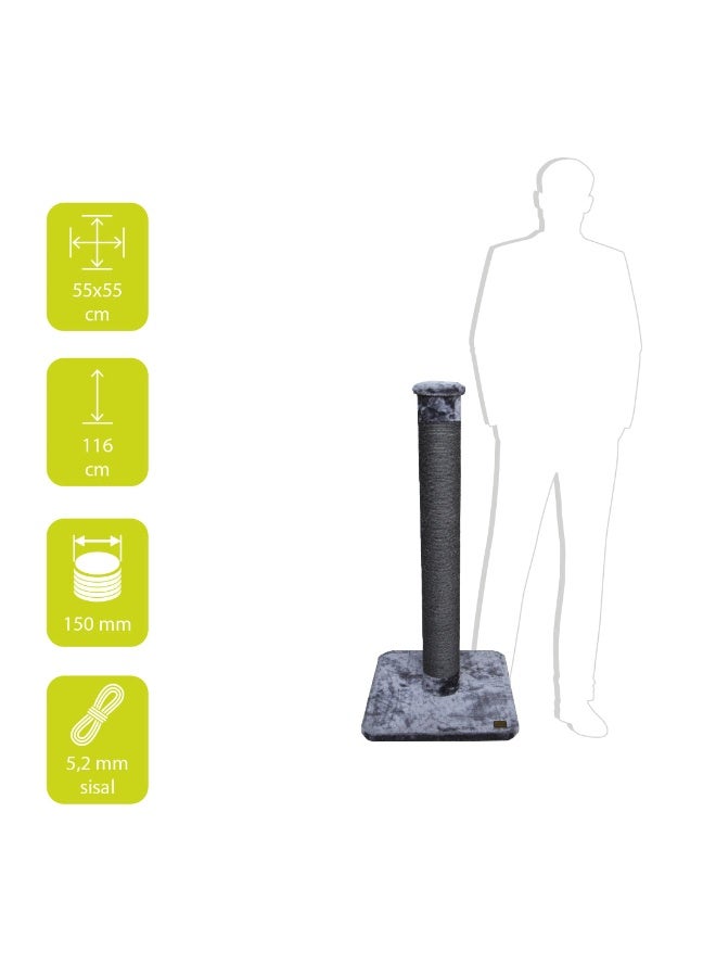 ebi Cat Scratching Tree Classic Giant Fox Grey 55x55x115cm - Image 3