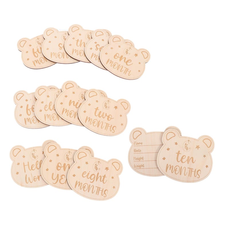 14Pcs Milestone Cards for Newborns Monthly Growth Signs Photo Props Capture Precious Moments - Image 2
