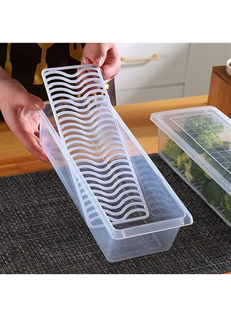 Volcano - VOLCANO Fridge Storage Containers, Fridge Organizer with Removable Drain Plate & Secure-Sealing Lids, Fridge Storage Boxes Keep Fruits, Vegetables Fresher, Container Box (Freezer Containers_P6) - Image 1