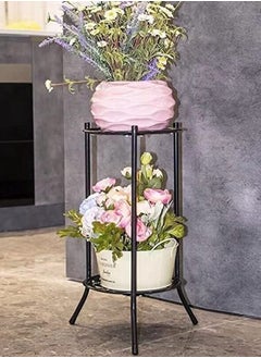 URbazaar Metal Plant Stand, Two-tier Flower Display Shelf, Indoor Flower Plant Rack, Iron Plant Stand Pot Stands Flower Pot Holde for Home,office  - Image 2