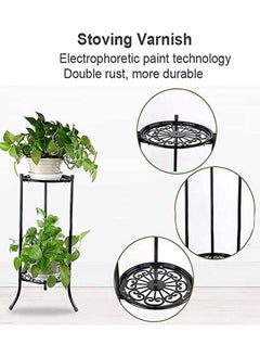 URbazaar Metal Plant Stand, Two-tier Flower Display Shelf, Indoor Flower Plant Rack, Iron Plant Stand Pot Stands Flower Pot Holde for Home,office  - Image 5