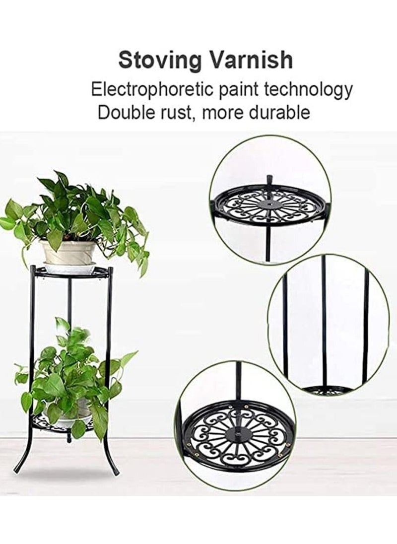 URbazaar Metal Plant Stand, Two-tier Flower Display Shelf, Indoor Flower Plant Rack, Iron Plant Stand Pot Stands Flower Pot Holde for Home,office  - Image 5