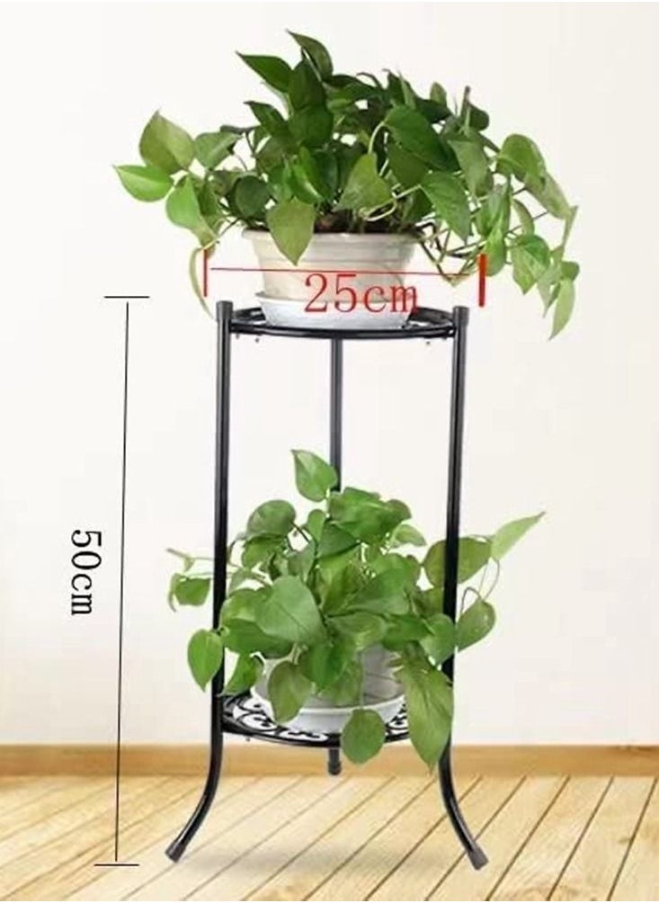 URbazaar Metal Plant Stand, Two-tier Flower Display Shelf, Indoor Flower Plant Rack, Iron Plant Stand Pot Stands Flower Pot Holde for Home,office  - Image 3