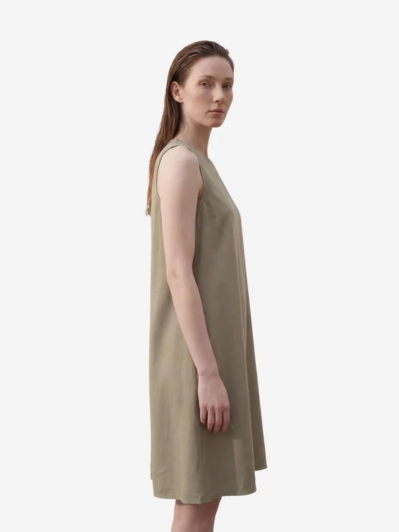 MY FASHION Mint Green MY FASHION Sleeveless Mini Dress with Pockets for Women | Best Price UAE