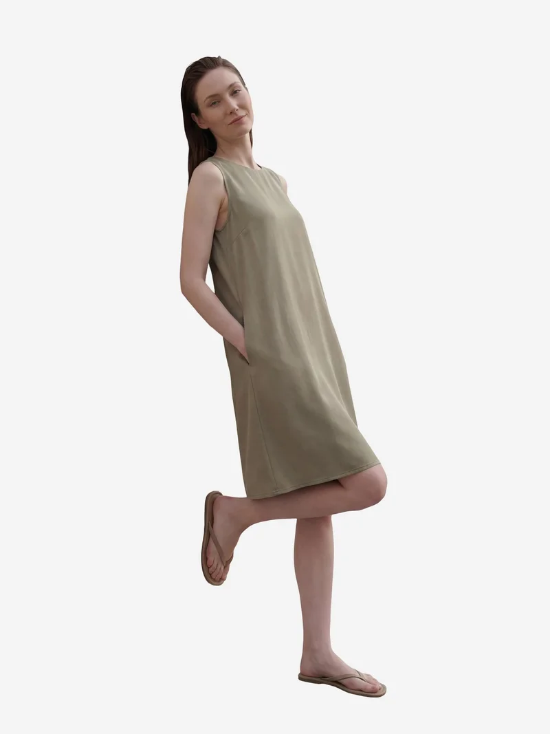 MY FASHION Mint Green MY FASHION Sleeveless Mini Dress with Pockets for Women | Best Price UAE