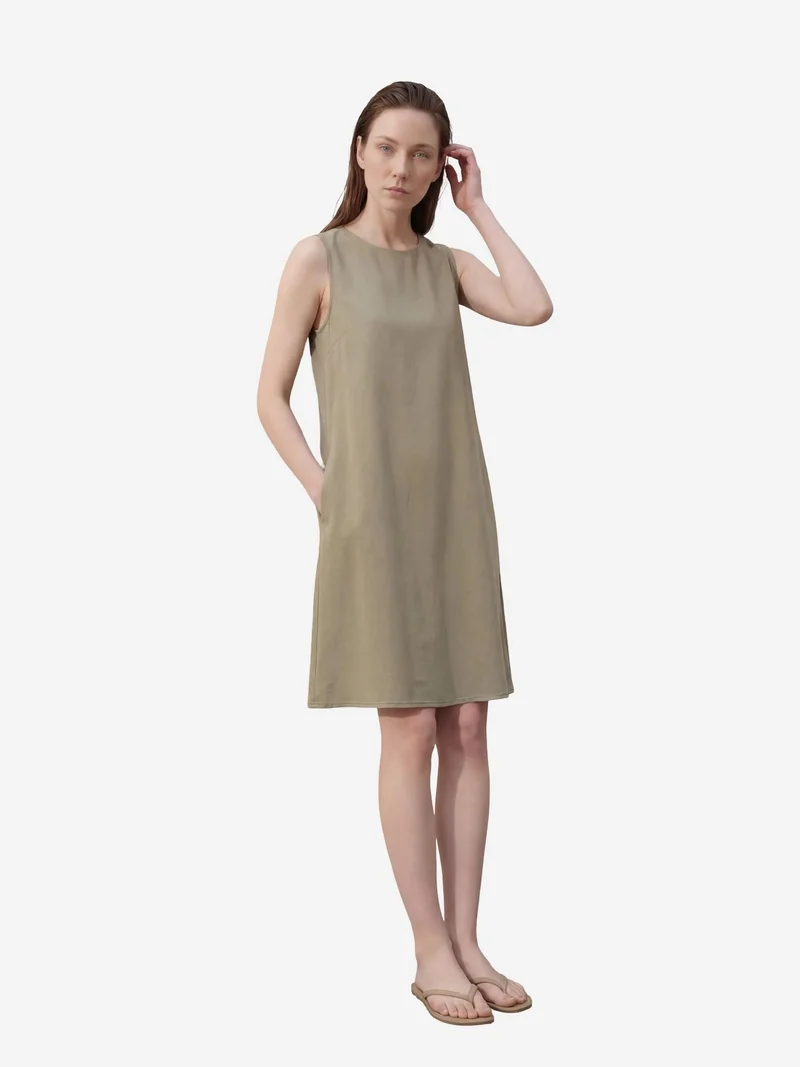 MY FASHION Mint Green MY FASHION Sleeveless Mini Dress with Pockets for Women | Best Price UAE