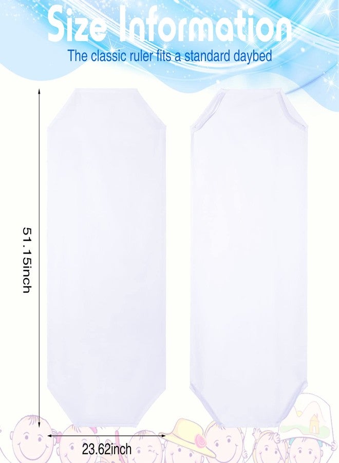 Macarrie مكارى 20 قطعة من شراشف أسرّة الحضانة للأطفال الصغار ورياض الأطفال من قطن نقي قماش قابل للتنفس شراشف سرير مناسبة للنهار للأولاد والبنات، 51.18'' عرض × 23.62'' طول (نمط كلاسيكي) - Image 5