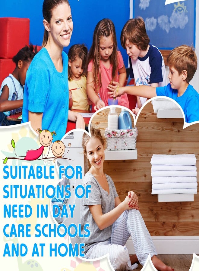 Macarrie مكارى 20 قطعة من شراشف أسرّة الحضانة للأطفال الصغار ورياض الأطفال من قطن نقي قماش قابل للتنفس شراشف سرير مناسبة للنهار للأولاد والبنات، 51.18'' عرض × 23.62'' طول (نمط كلاسيكي) - Image 2