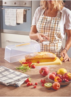 Transparent & Yellow Plumcake Keeper 34.4 cm|fruits Keeper|Plumcake storage box | storage container |BPA Free | Made in Itlay - pzsku/Z6139EA80D4BF3EAEDF2BZ/45/_/1699533143/ac94e8a6-5f08-4cf2-ac5c-47b124c0e954