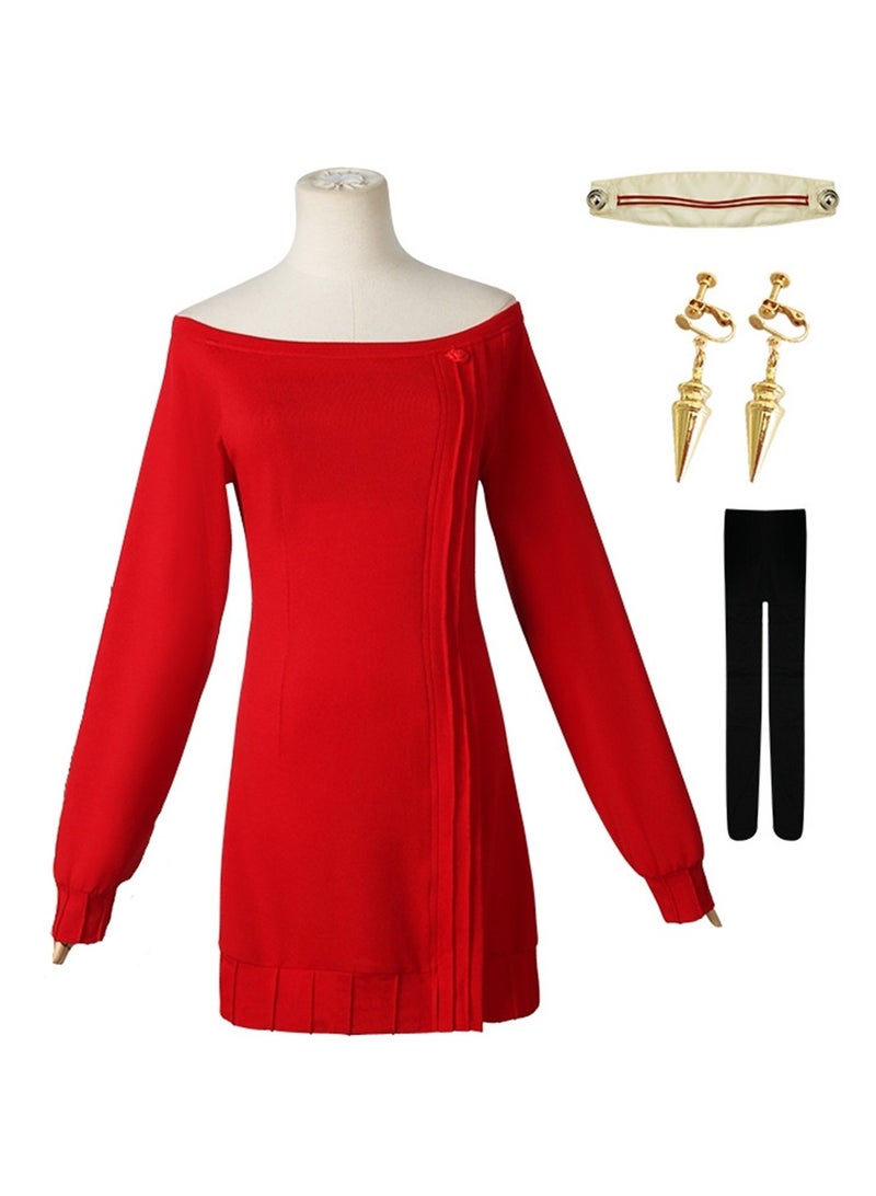 Spy Play House Cos Costume Joel Foger Red Sweater Blair Stage Dress Up Costume - Image 1