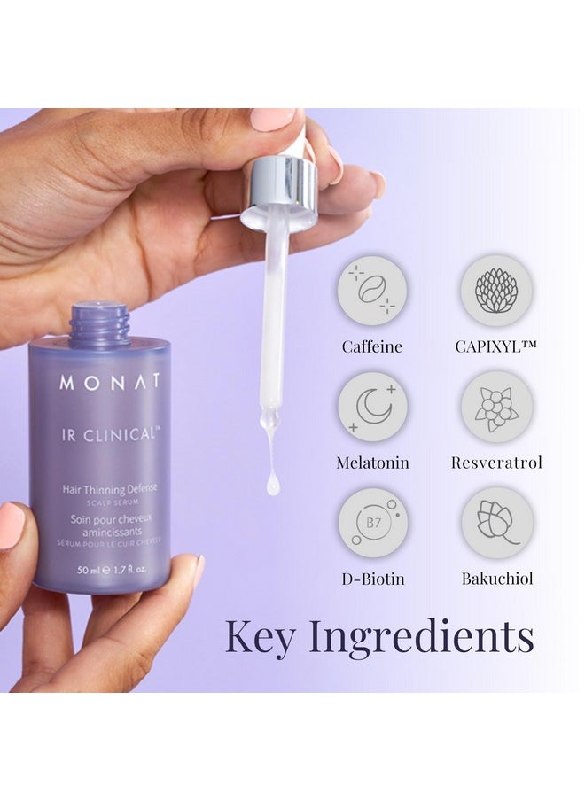 monat - Ir Clinical™ Hair Thinning Defense Serum Hair Restoration Serum Packed With Natural Bioactive Ingredients Hair Density Booster For Thicker Fuller Hair Scalp Nourishing Serum - Image 1