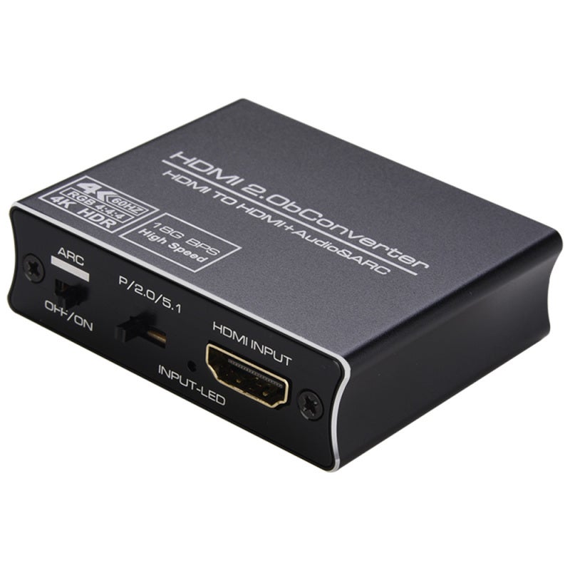 مستخرج الصوت عالي الدقة 2160P - مقسم HDMI بسرعة 18 جيجابت في الثانية - محول صوت بصري SPDIF بقنوات 5.1 ومخرج 3.5 ملم للمسرح المنزلي - Image 1