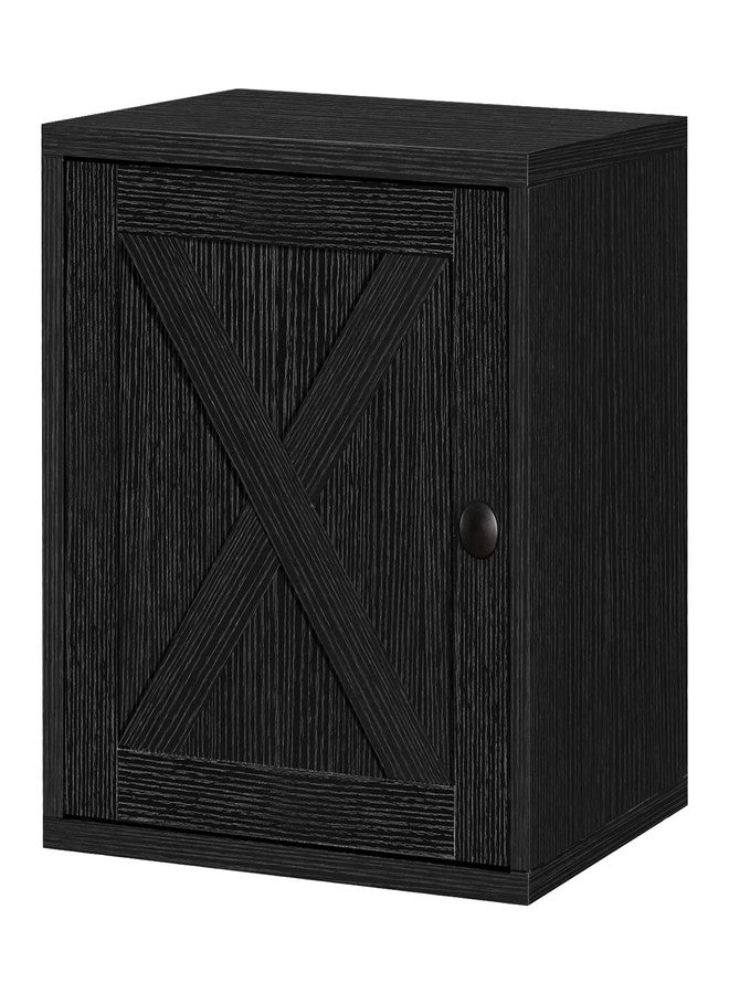 FUSUNBAO Magic DIY Cube Storage Organizer Stackable Cubes for Home Books Clothes Toy -Modular Cubby Storage System -Closet Organizer -Bookcase Closet (Black, Door Cube) - Image 1