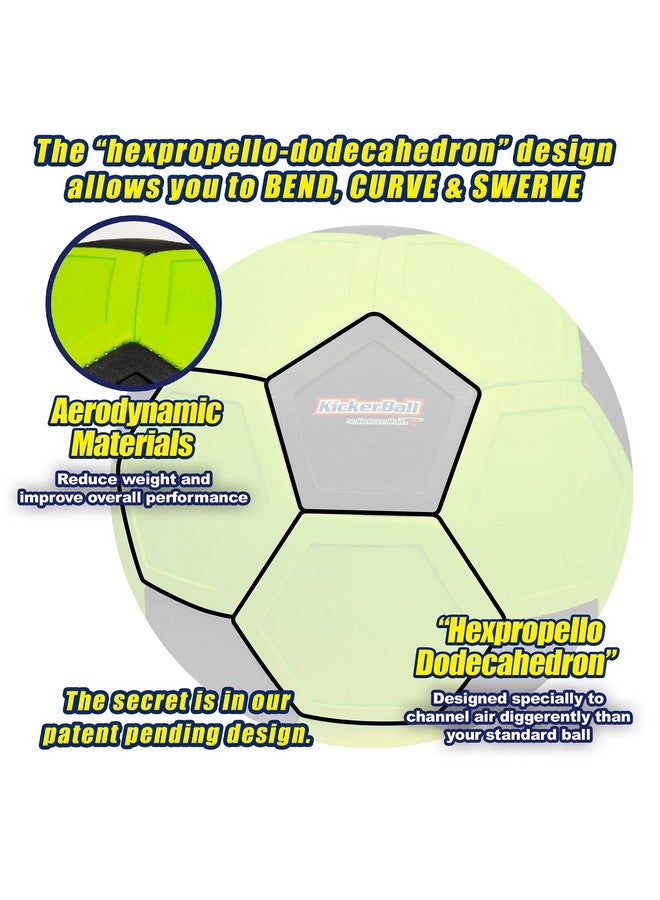 Kickerball - Curve and Swerve Soccer Ball/Football Toy - Kick Like The Pros, Great Gift for Boys and Girls - Perfect for Outdoor & Indoor Match or Game (Green) - Image 3