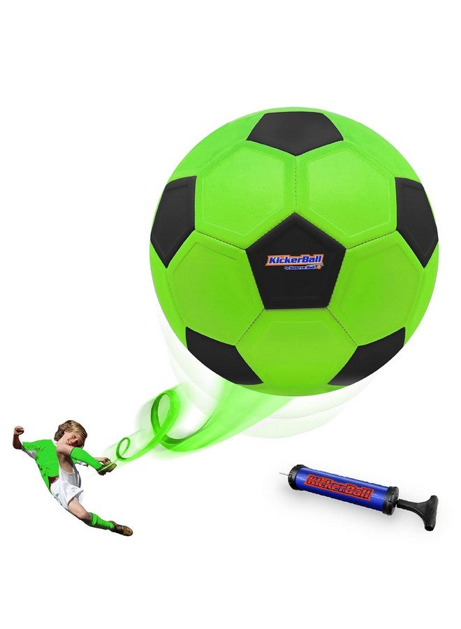 Kickerball - Curve and Swerve Soccer Ball/Football Toy - Kick Like The Pros, Great Gift for Boys and Girls - Perfect for Outdoor & Indoor Match or Game (Green) - Image 1
