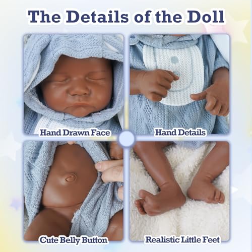 KUICEO Full Silicone Reborn Baby Dolls17 Inch Realistic Newborn Anatomically Correct Boy with Realistic Blood Vessels and SkinSilicone Full Body Lifelike BabyGreat Gift for Childrenwith Gift Box - Image 5